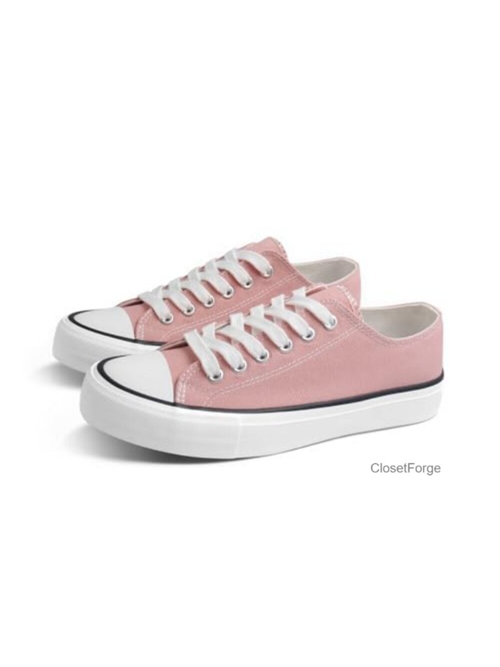 Womens Canvas Sneakers Low Top Lace Up Breathable Casual Walking Shoes